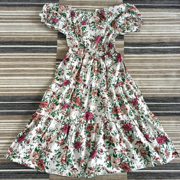 Anthropologie Women's The Somerset Maxi Dress Puff-Sleeve Floral Multicolor Sz M - Picture 4 of 14